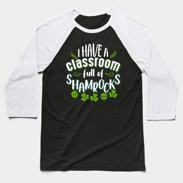 St Patricks Day Teacher Baseball T-Shirt by psiloveyou